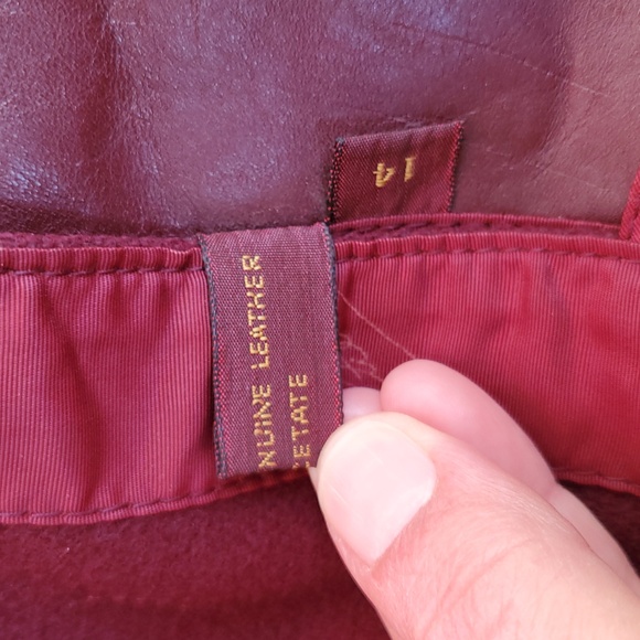 Etienne Aigner Vintage Leather Trench Coat In Burgandy/Oxblood [modern] Sz 8 - Picture 11 of 12